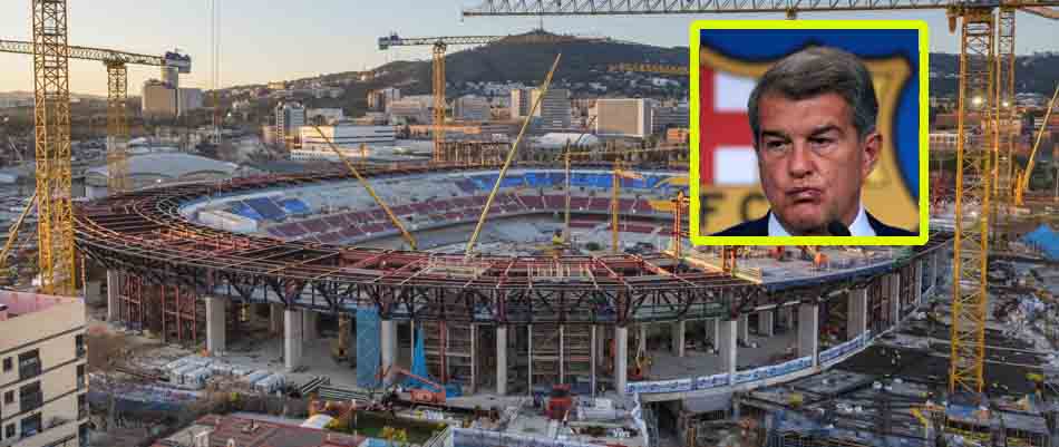 Laporta no puede decir la fecha en la que el Barcelona volverá a jugar en el Camp Nou
