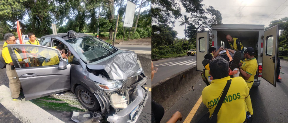 Hombre lesionado se salva de milagro tras sufrir fuerte accidente de tránsito