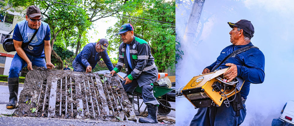 Continúa jornada de limpieza de tragantes, canaletas y pozos ante la amenaza de lluvias