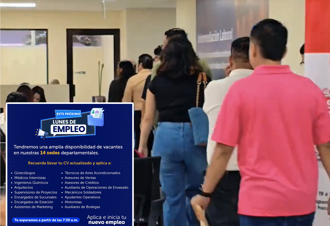 Ministerio de Trabajo, anuncia cientos de plazas laborales en el Lunes de Empleo