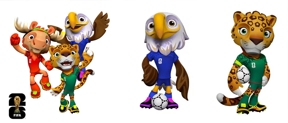 FIFA revela los nombres de las tres mascotas del mundial 2026