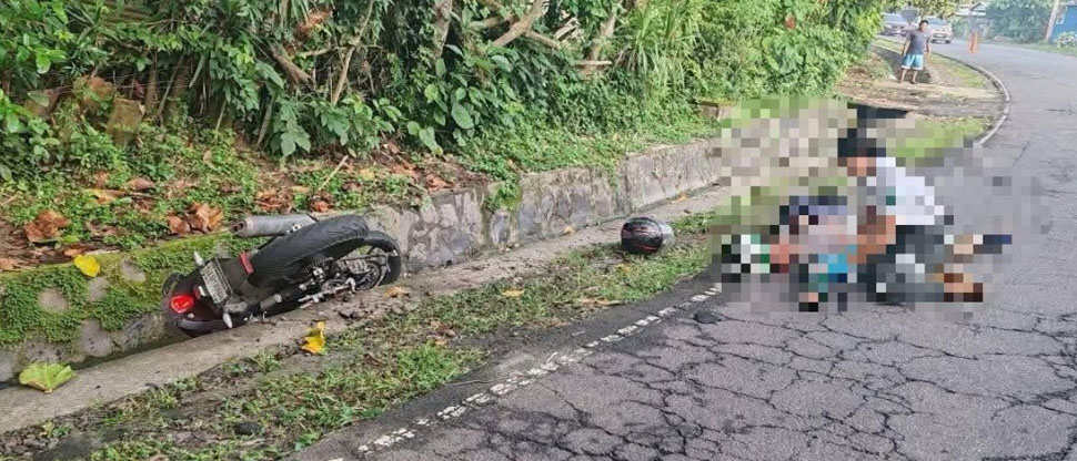 Motociclista esquiva un perro para no atropellarlo y se accidenta