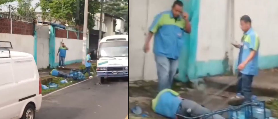 Conductor de panelito atropella a repartidor de agua en Soyapango
