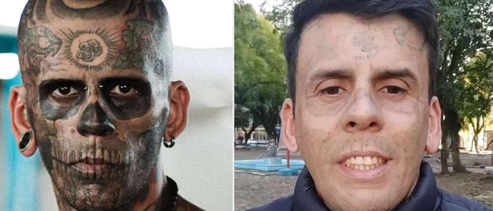 El hombre más tatuado de Brasil luce su rostro sin tatuajes tras conocer el amor de Dios