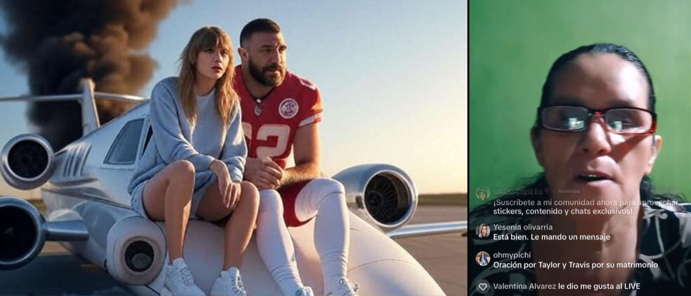 Trolean a mujer que hace oración en vivo desde Tik Tok para pedir por el matrimonio de Taylor Swift