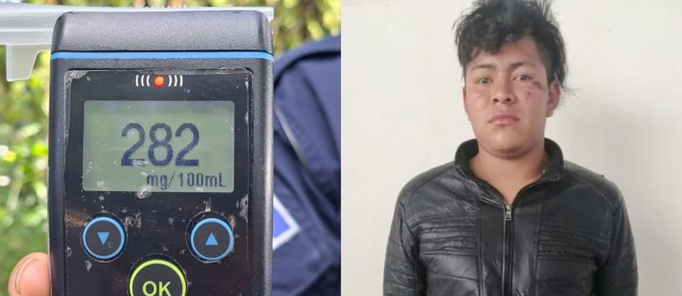 Detienen a motociclista ebrio tras provocar un siniestro vial en San Salvador