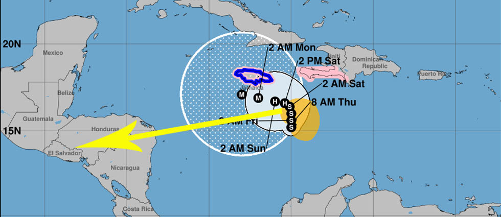 Esta será la influencia de la fuerte tormenta tropical Melissa en El Salvador, según el MARN