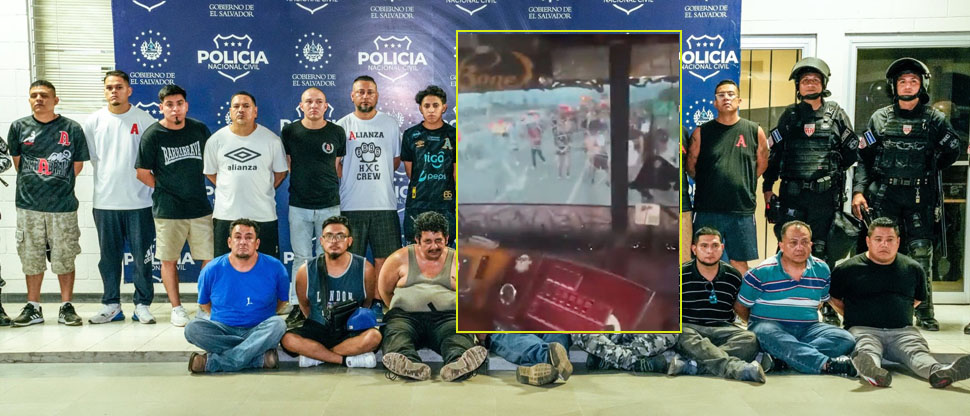 Capturan a aficionados del ALIANZA que agarraron a pedradas a bus de aficionados del FAS