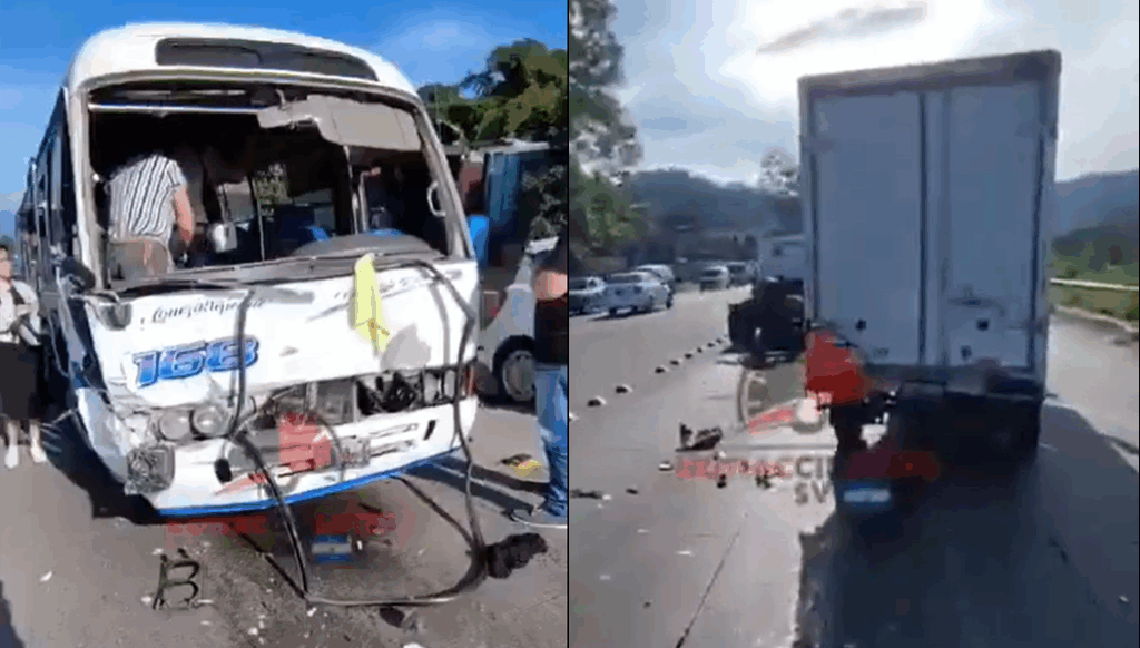 Se registra aparatoso accidente en carretera Los Chorros