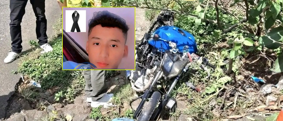 Joven motociclista fallece tras accidentarse en Usulután