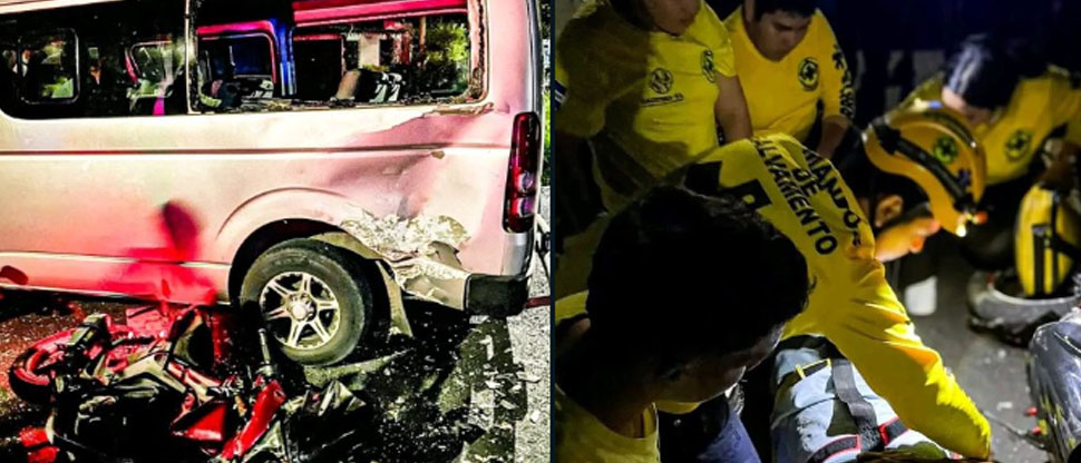 Joven motociclista de 17 años y sin licencia choca contra microbús en Ilopango