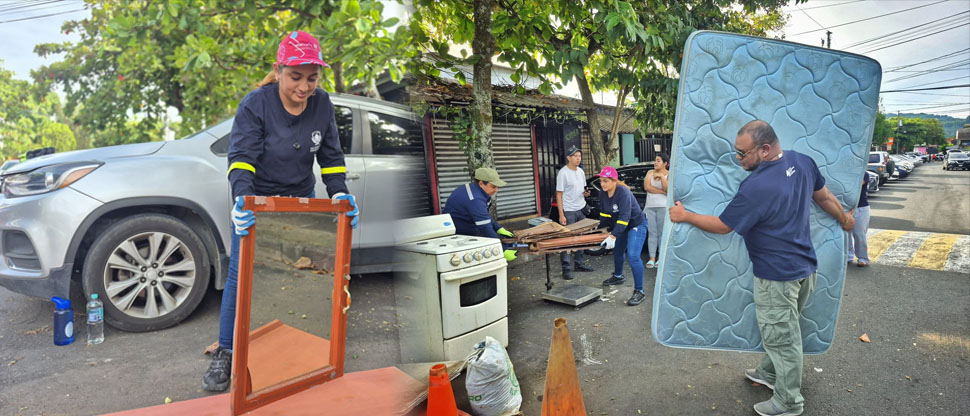 Realizan campaña para evitar que desechos voluminosos terminen en ríos y quebradas