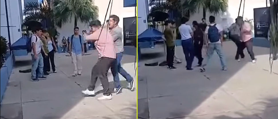 Captan acto de intolerancia entre estudiantes de una universidad privada de San Salvador
