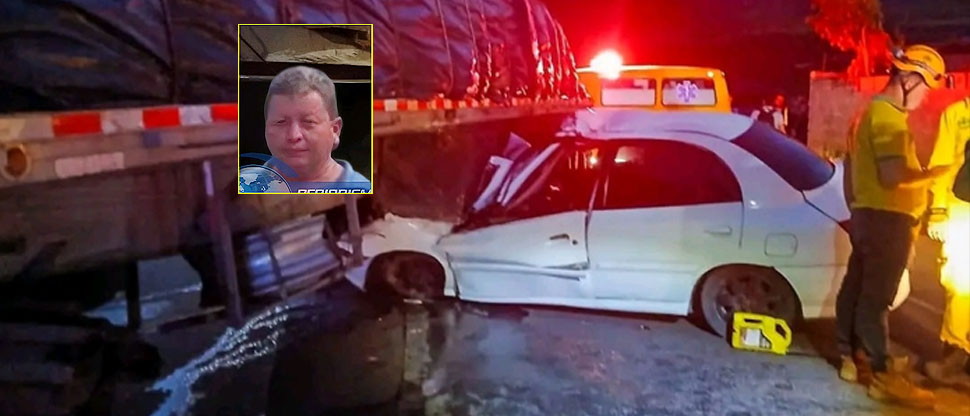 Identifican a conductor que falleció al chocar vehículo contra una rastra en Guazapa