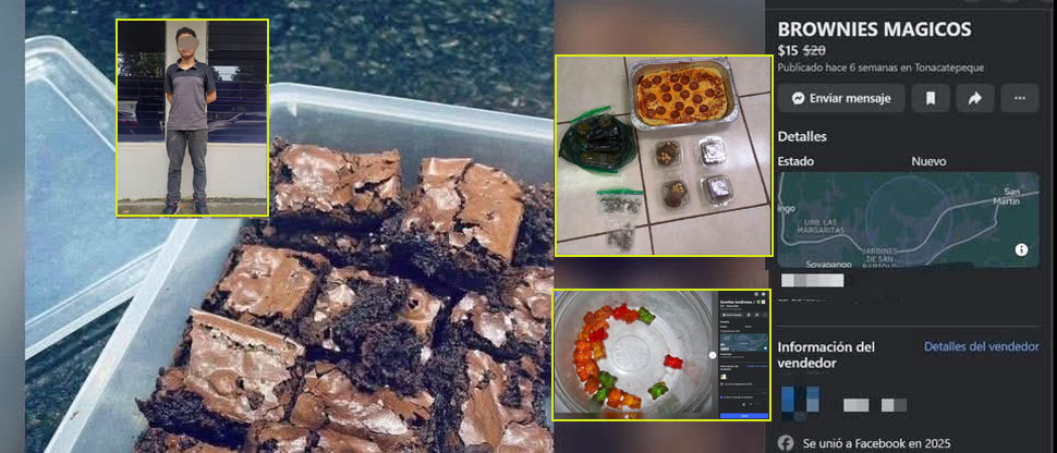 Capturan a joven que vendía brownies “mágicos”, gomitas y pizzas con marihuana