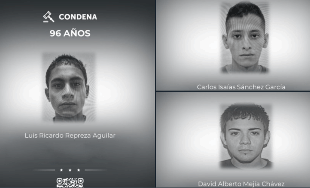 Pandilleros reciben ejemplar condena de 96 años de cárcel por diversos delitos