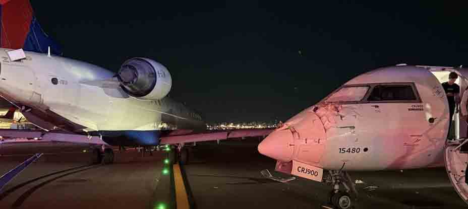 EEUU: 2 aviones chocan en la pista del aeropuerto La Guardia de Nueva York