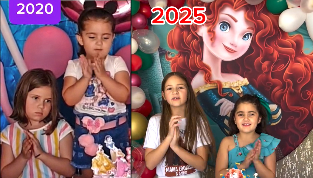 Así lucen las niñas que se pelearon por soplar las velitas del pastel en el 2020