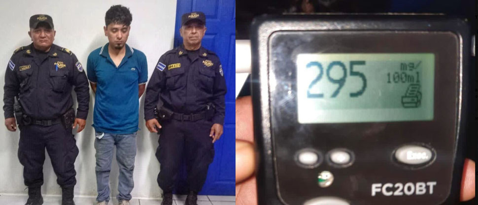 PNC saca de circulación a conductor que manejaba con 295° de alcohol