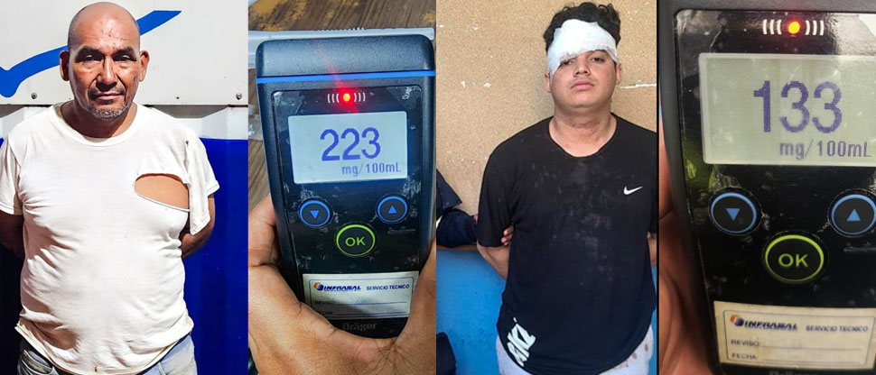 PNC captura a dos conductores ebrios en diversos puntos de Santa Ana