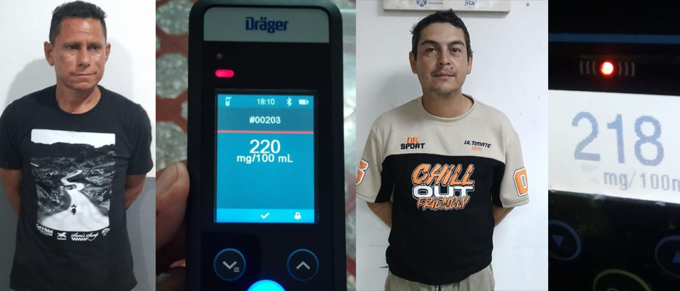 PNC saca de circulación a dos conductores peligrosos