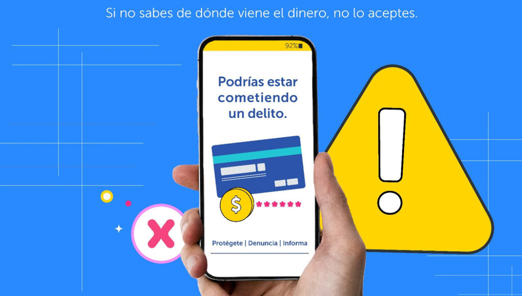 No prestes tu cuenta bancaria para recibir dinero si no sabes de dónde proviene