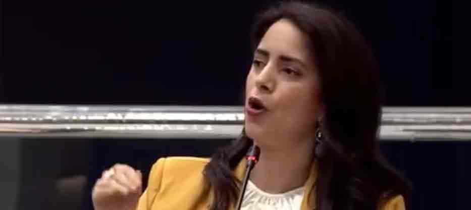Claudia Ortiz hace berrinche porque las cámaras no la enfocan en la plenaria