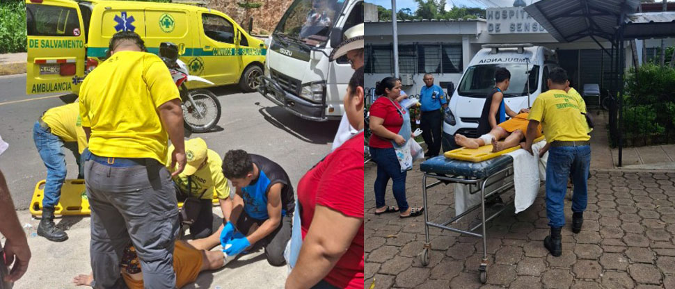 Comandos de salvamento dan asistencia a mujer atropellada por conductor de vehículo