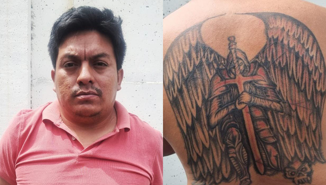 Capturado: intentó cubrir los tatuajes de su pandilla, pero su plan falló