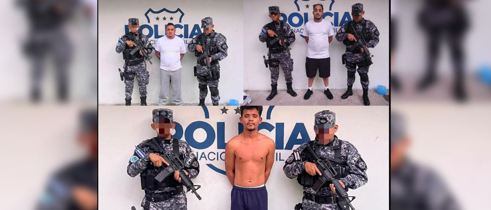 PNC captura a tres pandilleros deportados en Aeropuerto Internacional Monseñor Romero