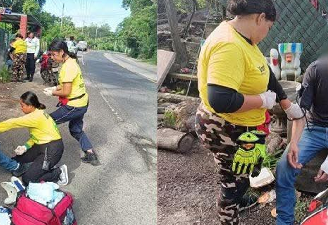 Dos motociclistas resultan lesionados tras chocar entre ellos en Usulután