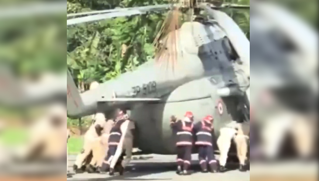 Helicóptero con la presidenta de India abordo se hunde en pista de aterrizaje