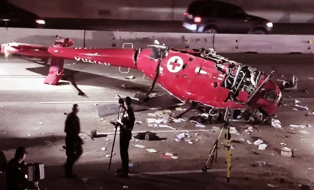 Helicóptero se estrella en plena autopista y deja varios heridos en Sacramento; EE.UU.