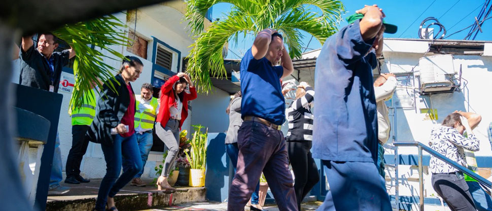 Alcaldía de San Salvador Centro realiza simulacro de terremoto