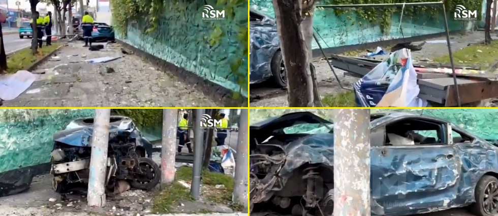 Tres lesionados graves deja fuerte siniestro vial sobre el Paseo General Escalón esta madrugada de lunes