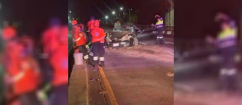 Dos lesionados tras grave siniestro vial en las inmediaciones del monumento Hermano Bienvenido a Casa