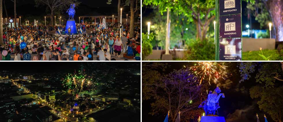 Entregan la remodelada y emblemática plaza Bolívar en el Centro de San Salvador