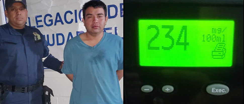 Capturan a conductor borracho que ocasionó un accidente en carretera Troncal del Norte