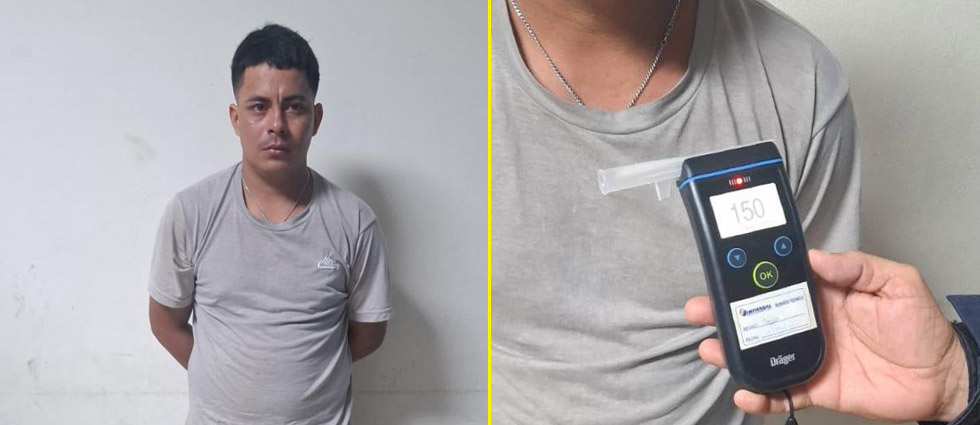 San Vicente: capturan a conductor ebrio que arrolló a un peatón y al huir chocó contra otro auto