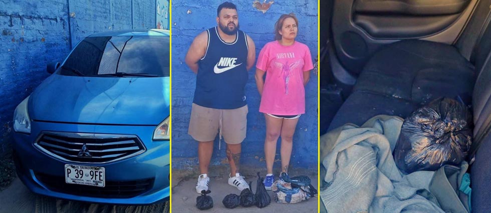 Policías interceptan y capturan a pareja que transportaba droga en San Salvador