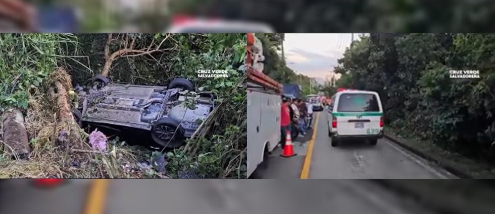 Dos lesionados de gravedad luego que camioneta se precipitó al barranco carretera al Boquerón
