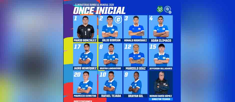 Así sale La Selecta contra Surinam