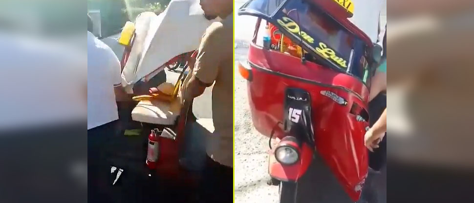 Conductor de mototaxi se salva de milagro tras chocar contra una rastra en Usulután