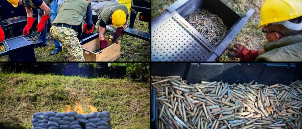 Fiscalía coordina destrucción de municiones de armas decomisadas en distintos procedimientos