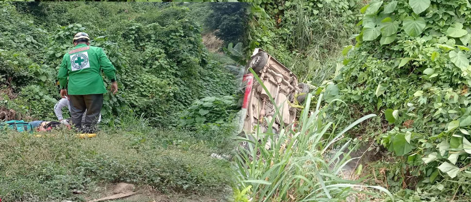 Vehículo se precipita a un barranco y deja cuatro personas lesionadas en Apopa