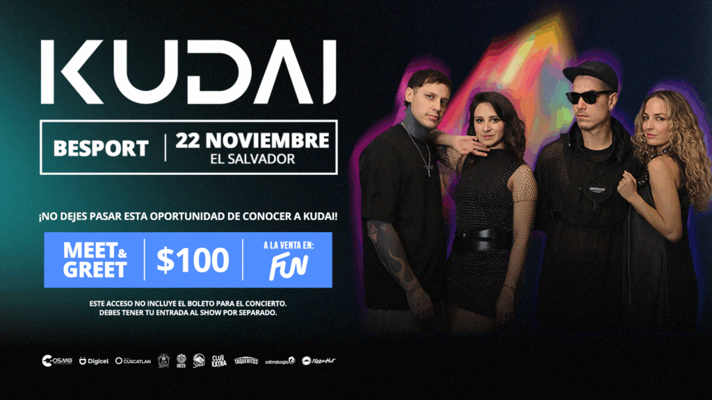 ¡Últimas entradas disponibles para el concierto de Kudai en El Salvador!
