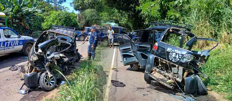 Aparatoso accidente deja una persona gravemente lesionada en Jujutla