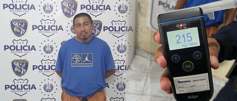 Conductor en estado de ebriedad es capturado por la PNC en Morazán