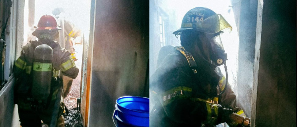 Bomberos sofocan incendio en el interior de una vivienda en San Martín