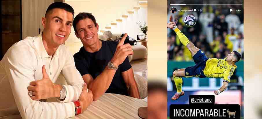 Si lo dice es cierto: Edu Aguirre afirma que CR7 es incomparable tras anotar golazo de chilena